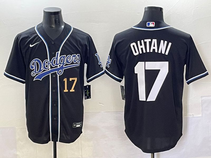 Men 2025 Los Angeles Dodgers #17 Ohtani Black Three generations Fashion Nike MLB Jersey style 70416